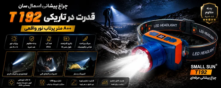 چراغ پیشانی اسماب سان T192