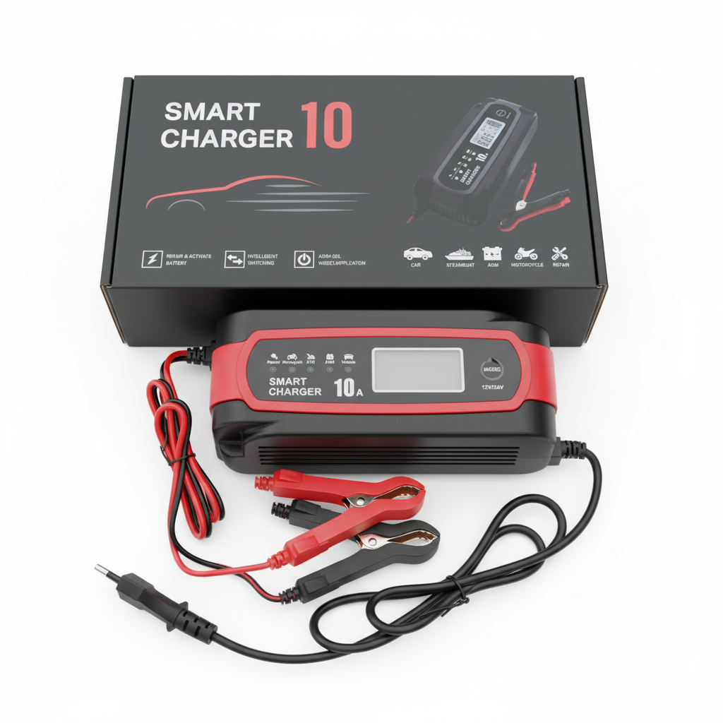 شارژر باتری ۱۲ولت و ۲۴ ولت اسمارت شارژر ۱۰آمپر مدل JMD-10