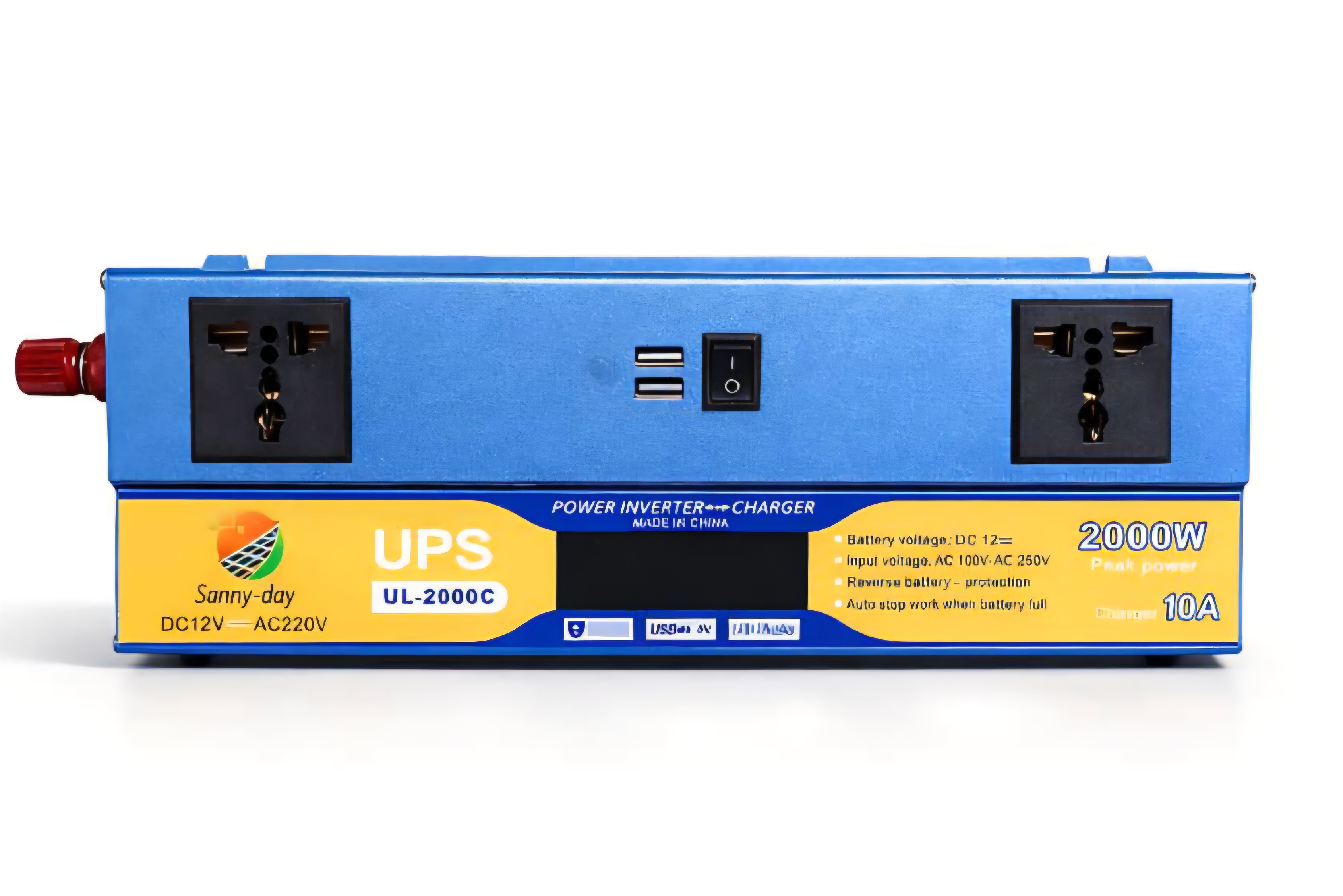 مبدل 2000 وات 12 به 220 ولت شارژر دار UPS 10آمپر سانی دی