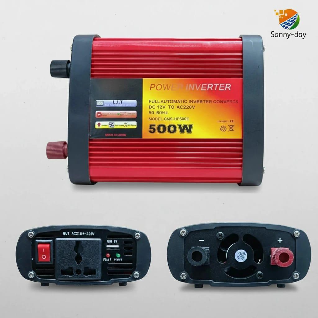 اینورتر مبدل 500وات 12ولت به 220ولت سانی دی قرمز CMS-HF500E