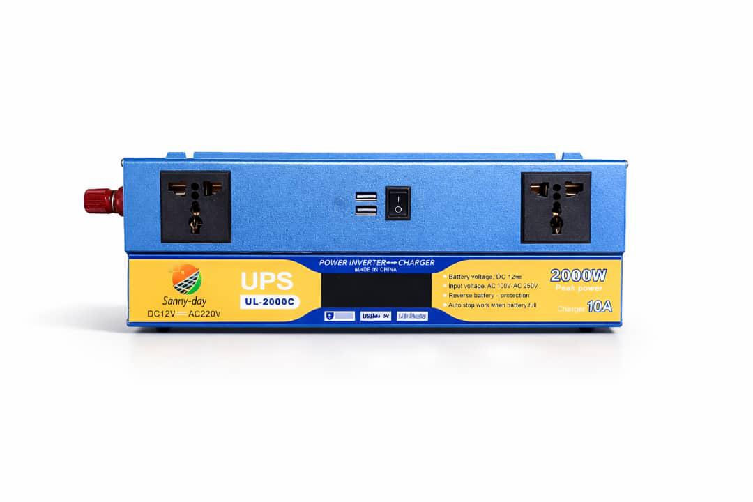 مبدل 2000 وات 12 به 220 ولت شارژر دار UPS 10آمپر سانی دی