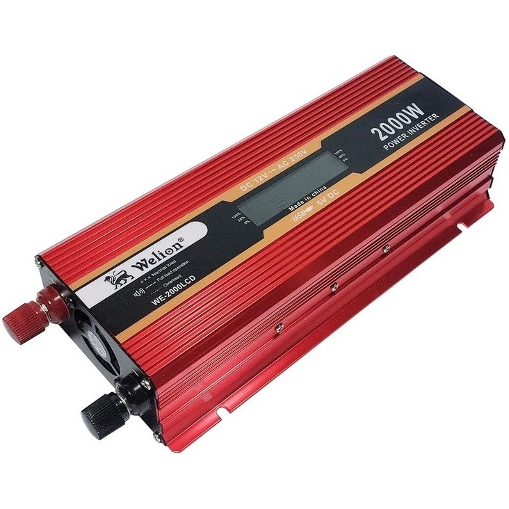 اینورتر ۲۰۰۰ وات ولتاژ ۱۲ به ۲۲۰ ولت Welion مدل WE-2000LCD ( ویلیون اصلی اورجینال)